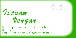 istvan verzar business card